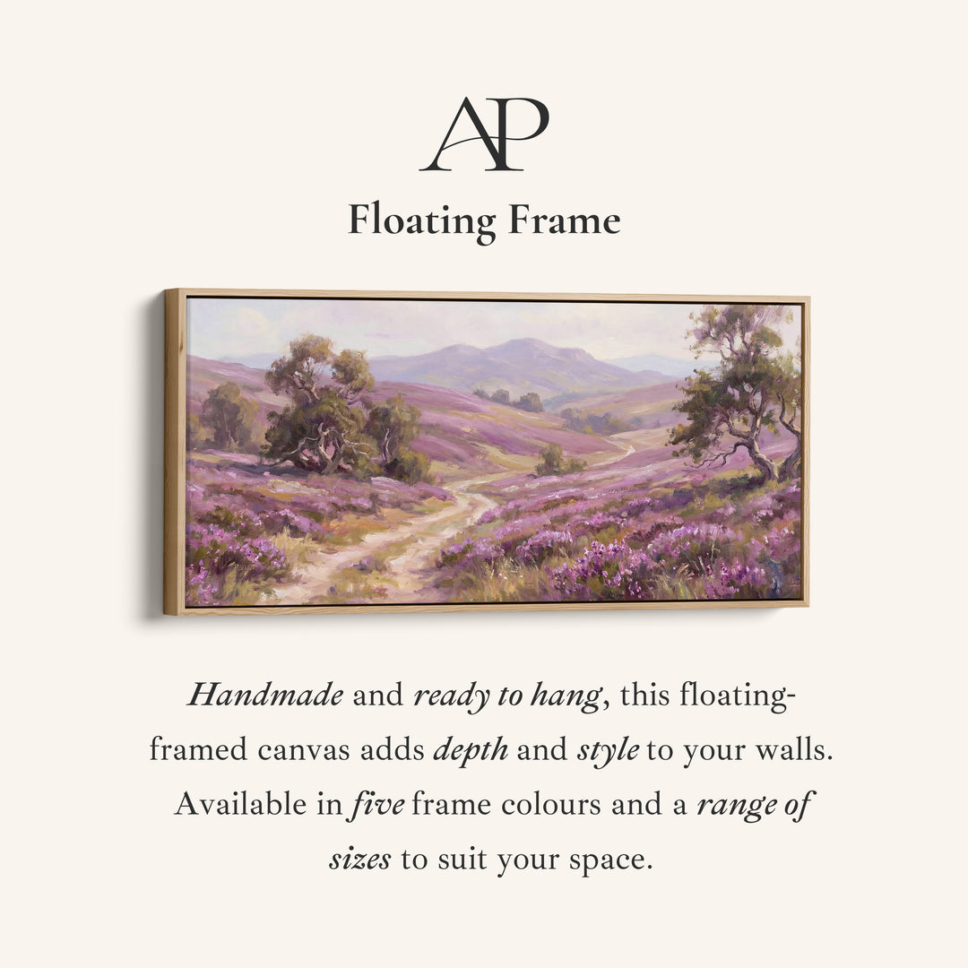 Heather Hills panoramic wall art Extra Wide Canvas Living Room