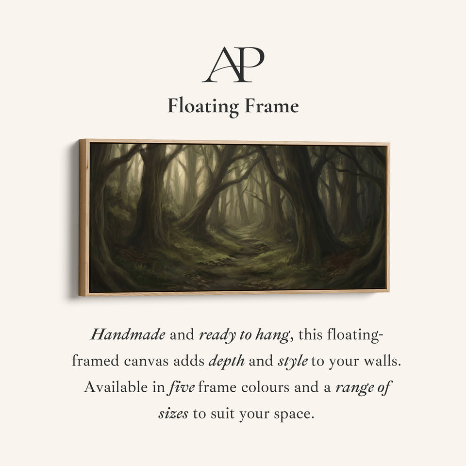 Misty Forest Path Horizontal Wall Art Statement Wall Decor For Hallway