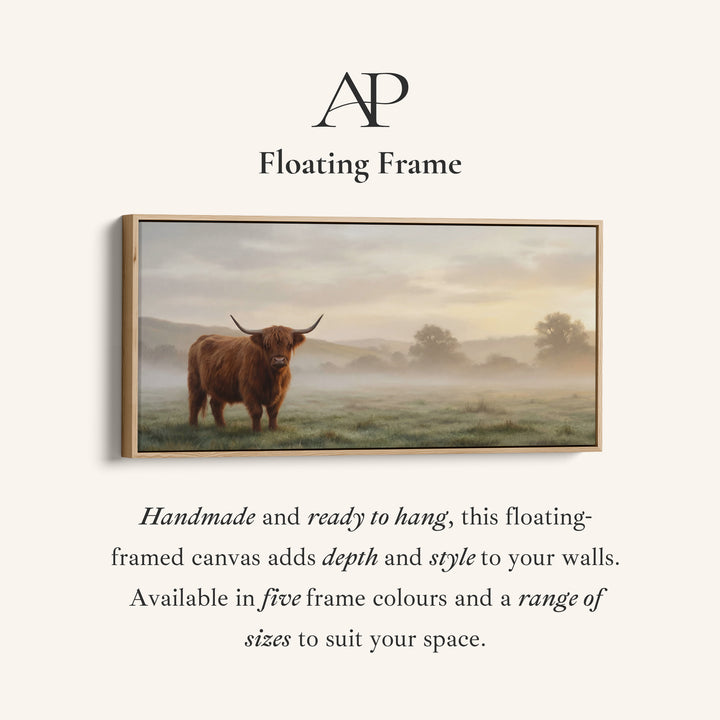 Highland Cow In Field Bedroom Wall Art Oversized Wall Decor For Office