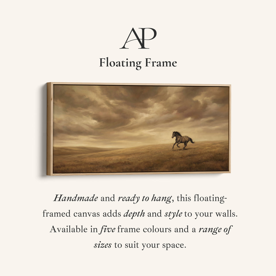 Running Horse Landscape Large Wall Art Statement Wall Decor For Hallway