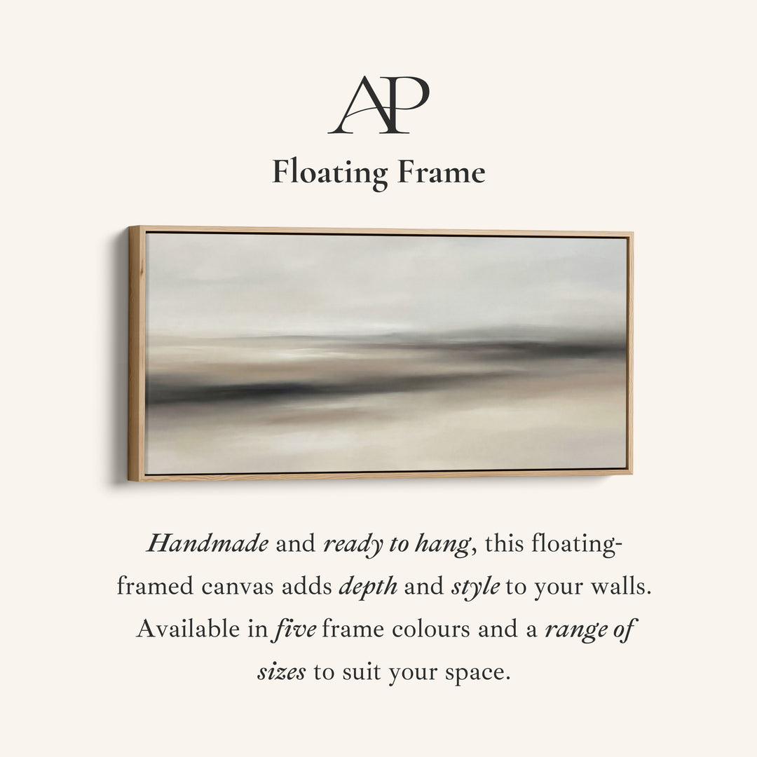 Minimal Seascape wide framed canvas Extra Wide Canvas For Office