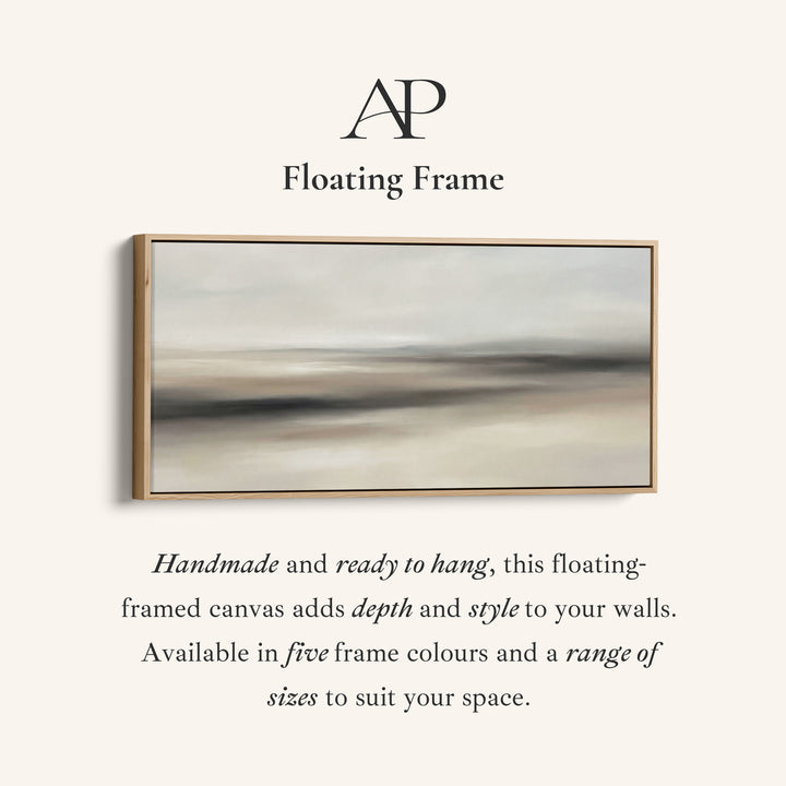 Minimal Seascape wide framed canvas Extra Wide Canvas For Office