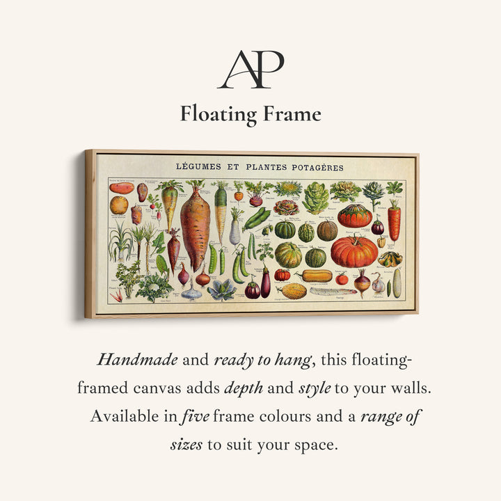 Adolphe Millot Legumes Wide Canvas Statement Wall Decor For Kitchen