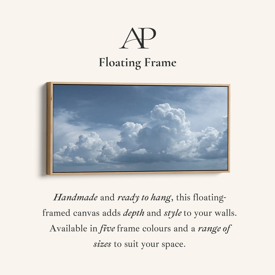 Dramatic Sky Wide Framed Canvas Extra Wide Canvas For Bedroom