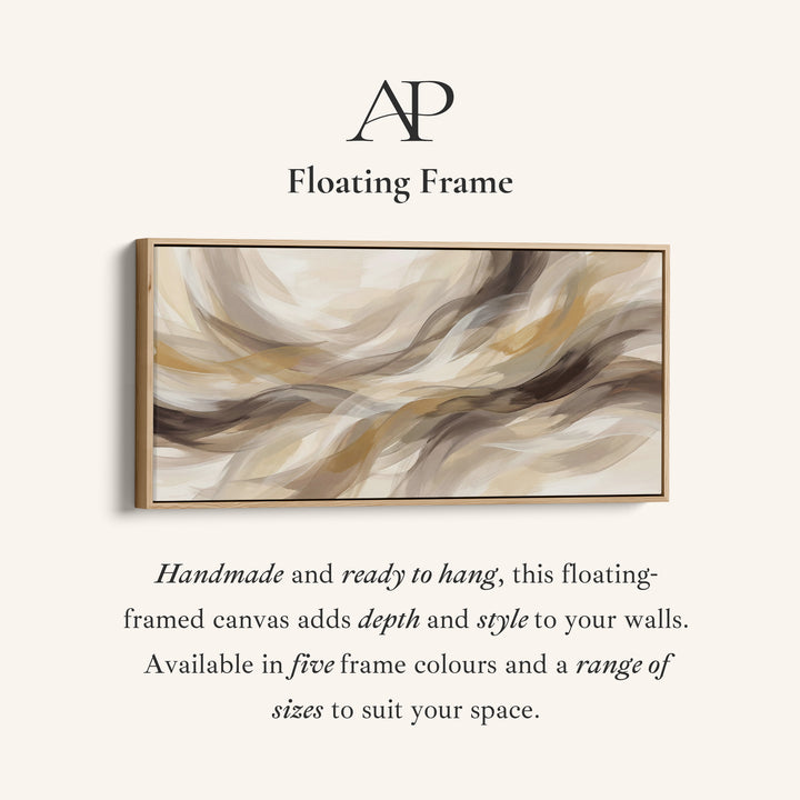 Flowing Waves Above Bed Wall Art Horizontal Canvas Print For Living Room