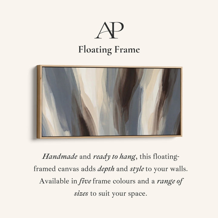 Vertical Forms Above Soft Wall Art Panoramic Canvas Print For Office