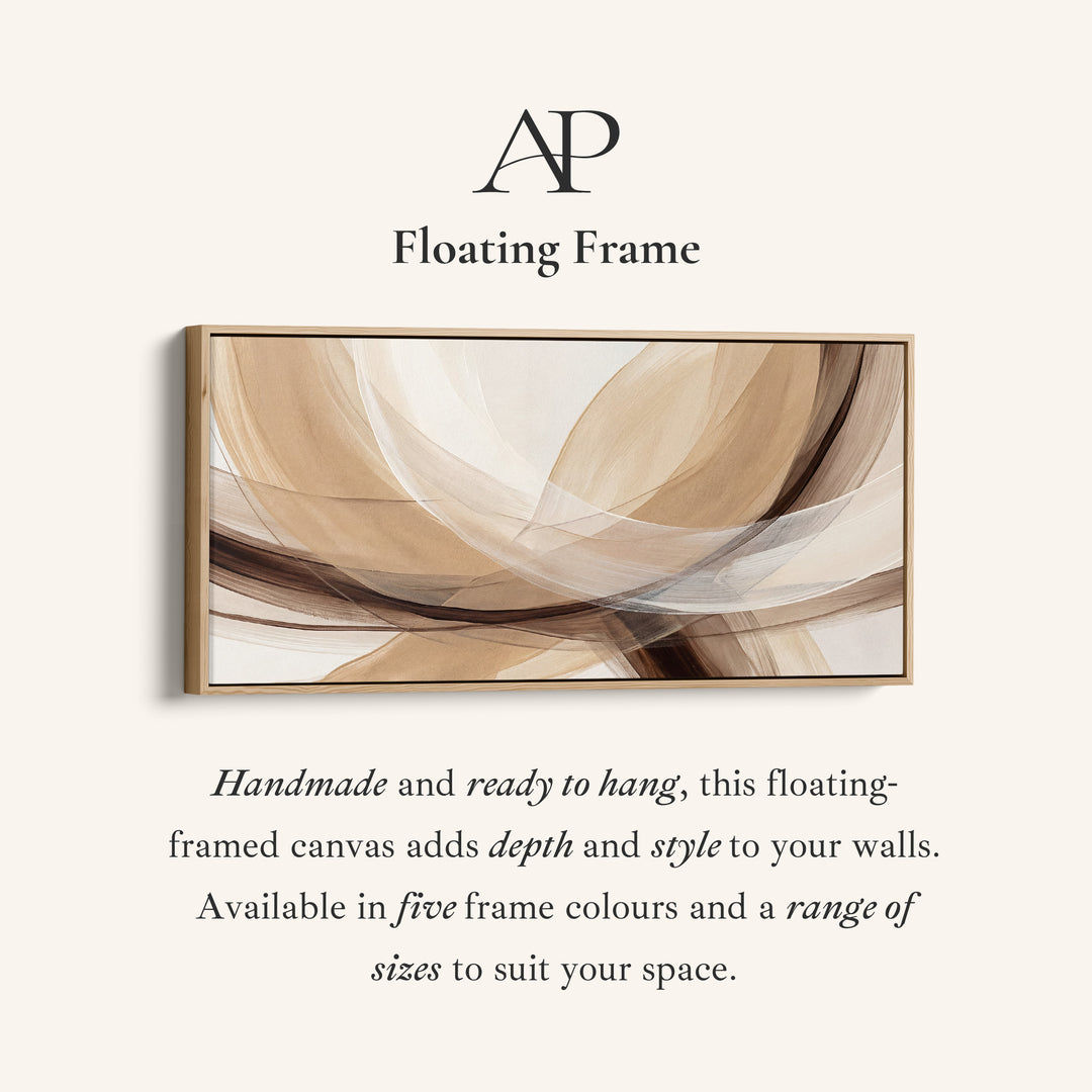 Neutral Arcs Wide Canvas Statement Wall Decor For Living Room