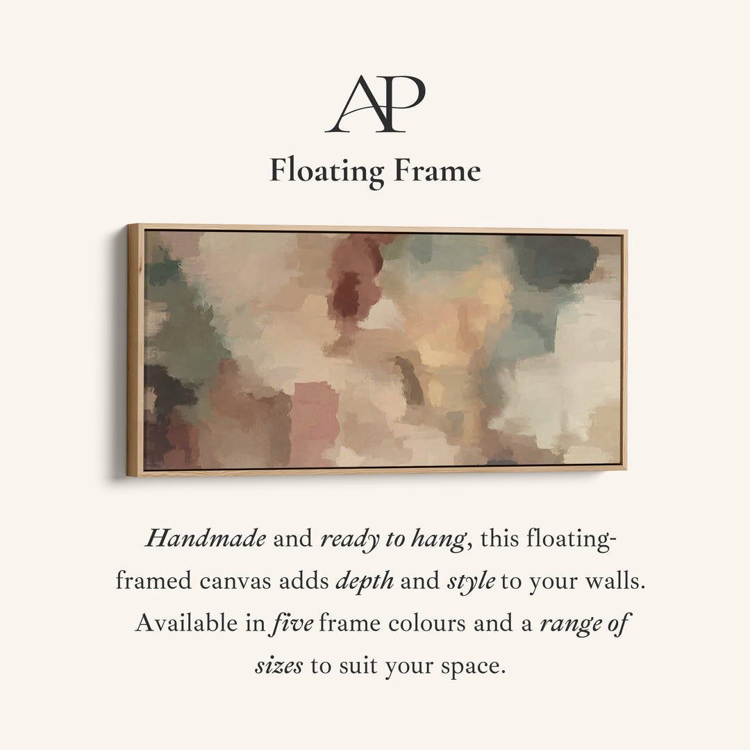 Muted Blocks Panoramic Wall Art Extra Wide Canvas For Office