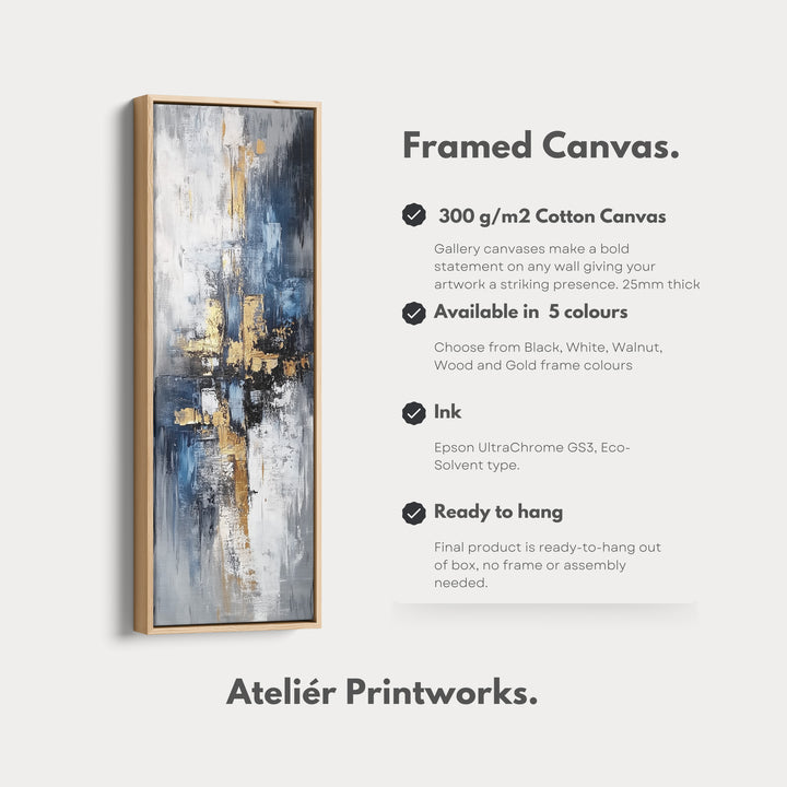 Modern Abstract Vertical Thin Large Wall Art Canvas - V0066