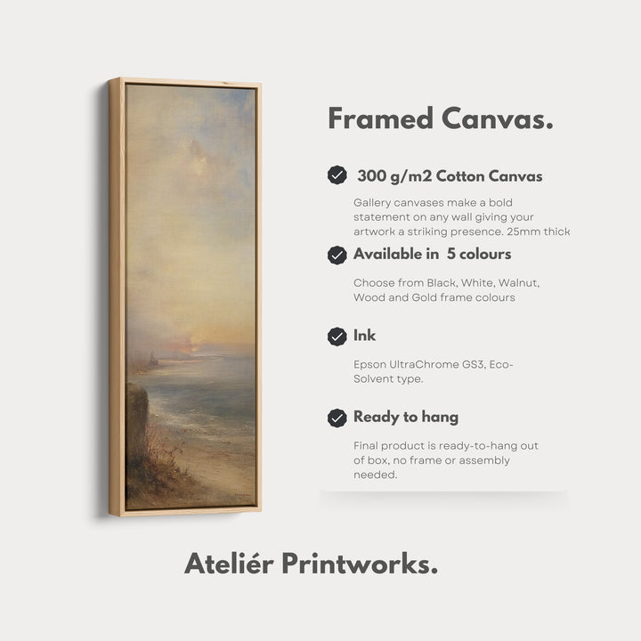 Long Narrow Vertical Large Wall Decor Vintage Ocean - V0103