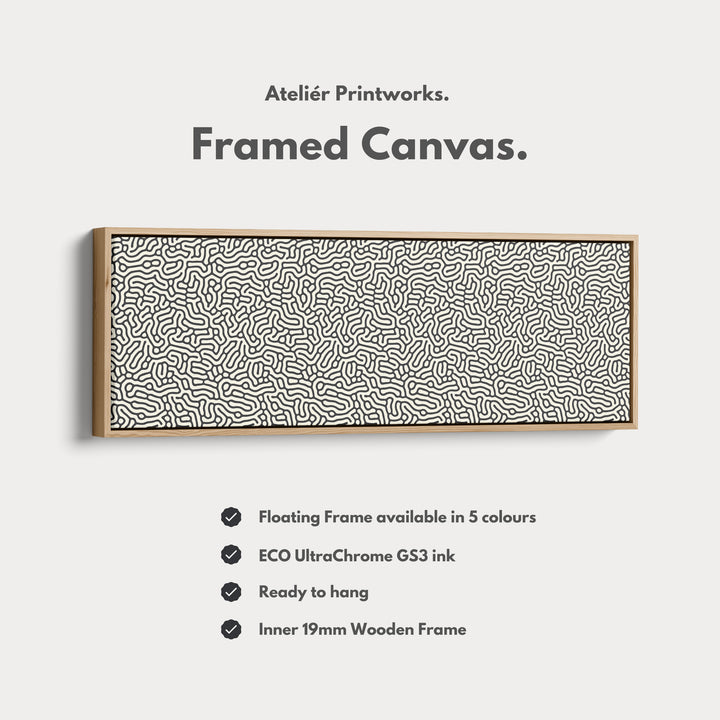 Minimalist Black Organic Pattern Horizontal Wall Art - H0257