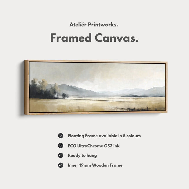 Large Panoramic Vintage Landscape Horizontal Wall Decor - H0040