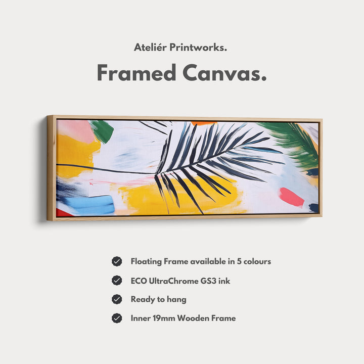 Abstract Leaf Long Horizontal Wall Art Panoramic Wall Art - H0139