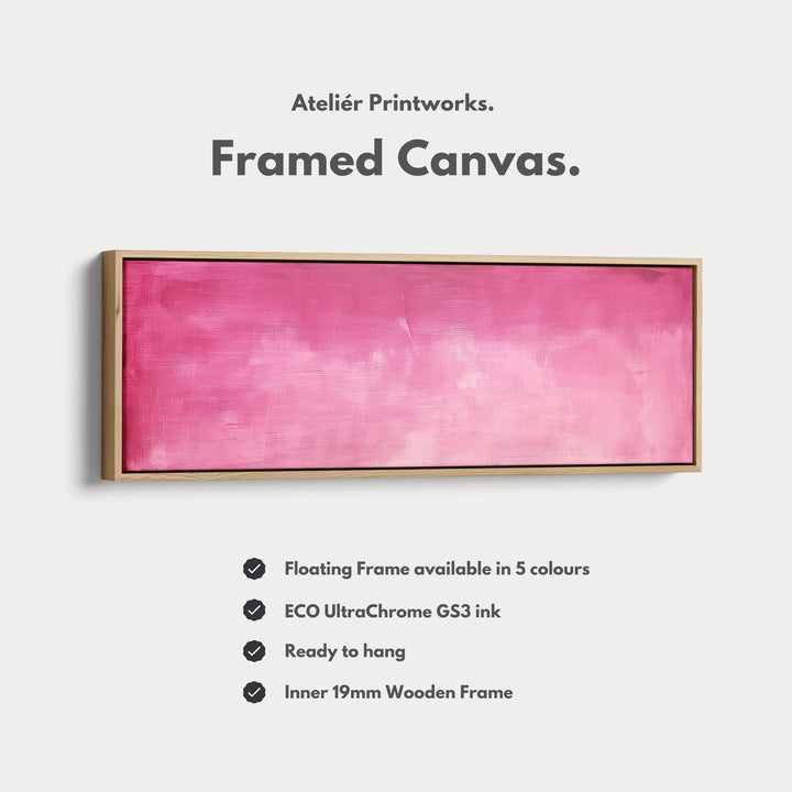 Minimalist Pink Long Horizontal Wall Art Panoramic Wall Art - H0143