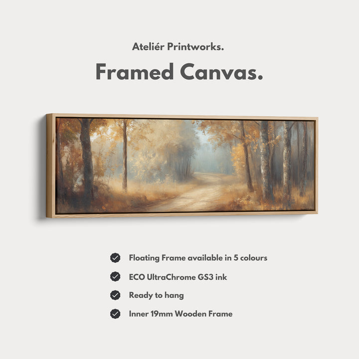 Vintage Autumn Horizontal Framed Canvas Wall Decor - V0178