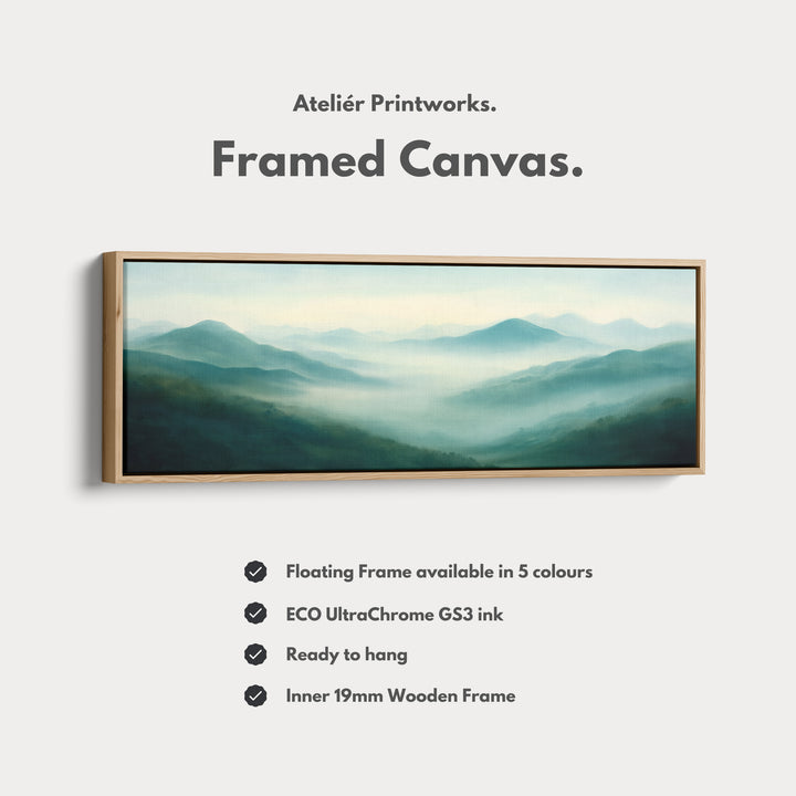 Vintage Mountains Long Narrow Horizontal Wall Art - H02014