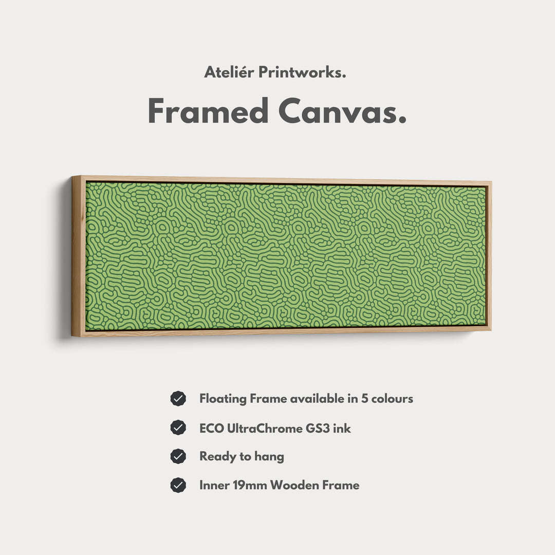 Green Organic Pattern Panoramic Long Wall Decor - H0337