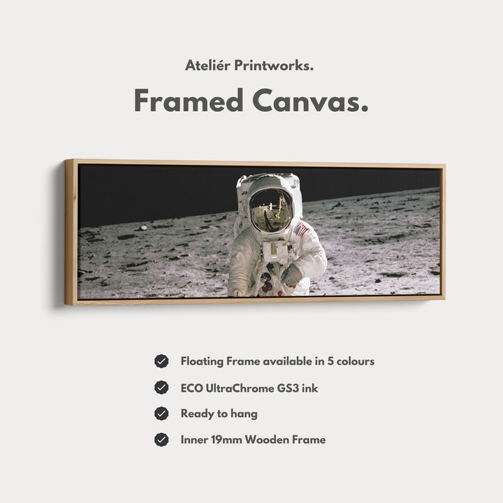 Long Horizontal Wall Art Astronaut Moon Walk NASA - H0379
