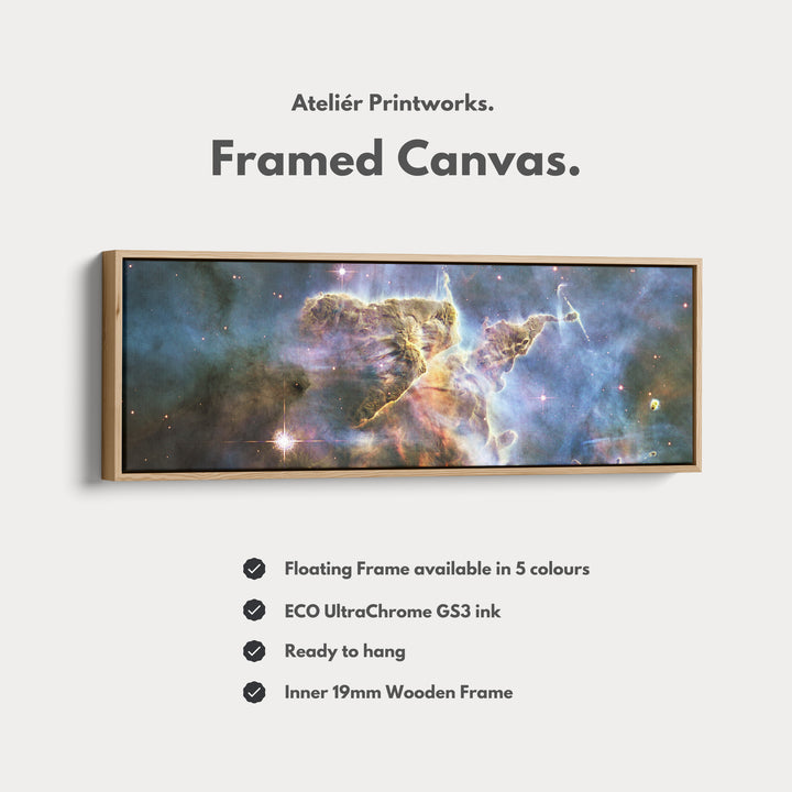 Hubble Nebula Space Photograph Large Framed Narrow Wall Art - H0381