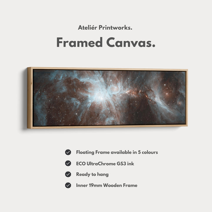 Large Framed Long Horizontal Canvas Hubble Nebula NASA Wall Art - H0383