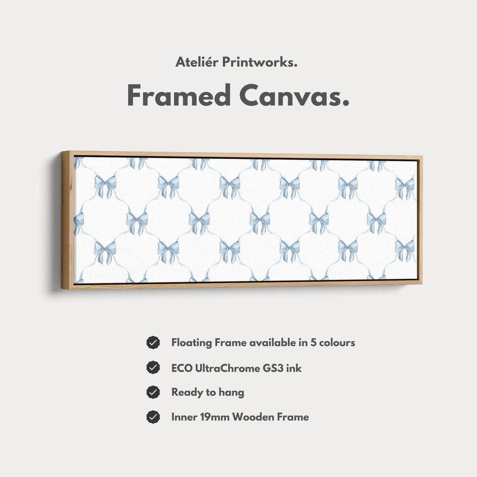 Blue Bows Panoramic Wall Decor - Atelier Printworks