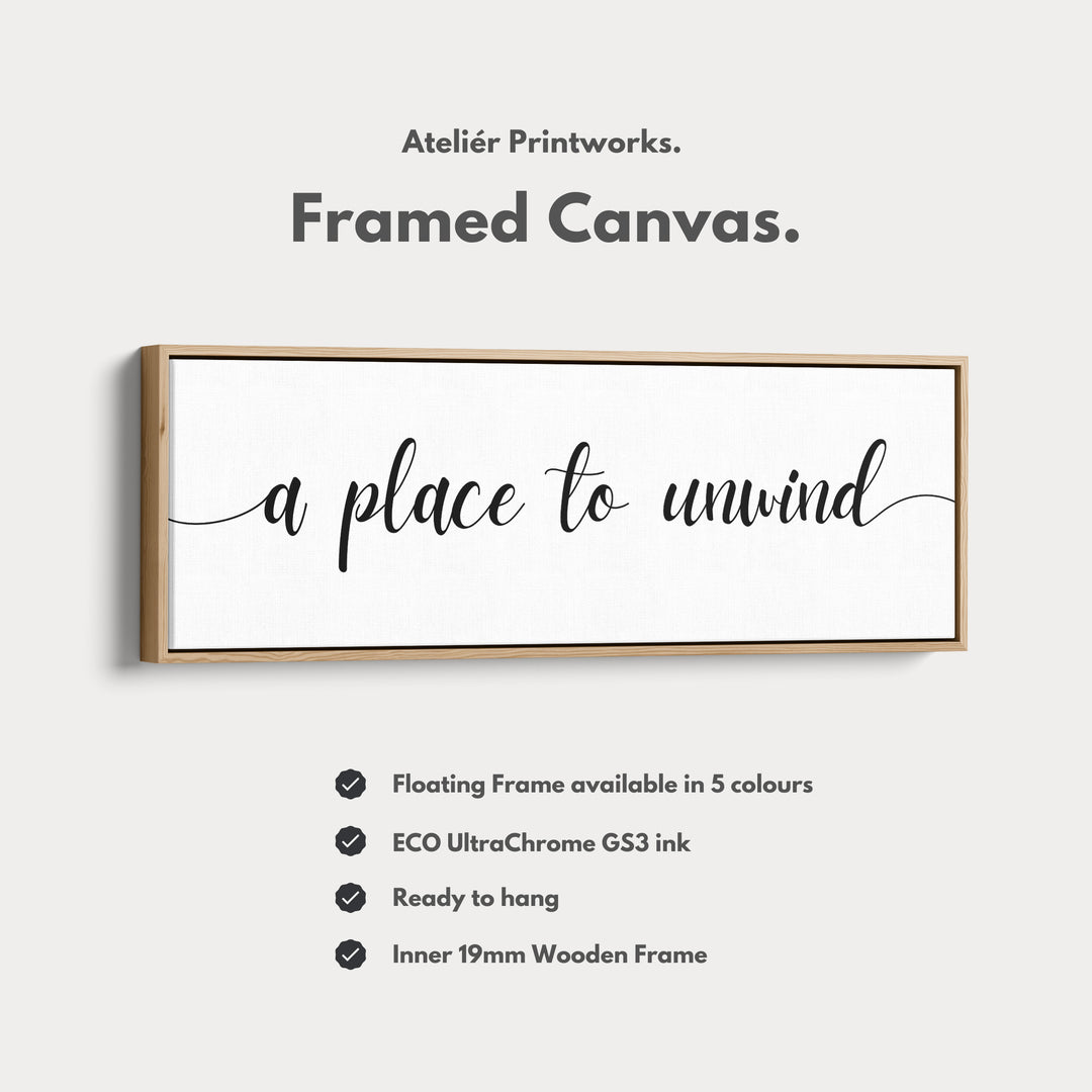 Above Bed Wall Art 'A place to unwind' - H0306