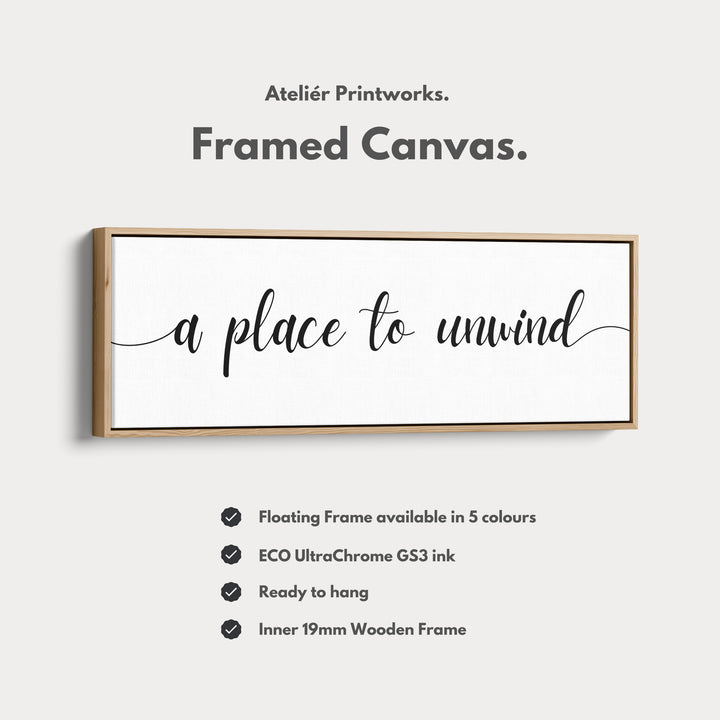 Above Bed Wall Art 'A place to unwind' - H0306