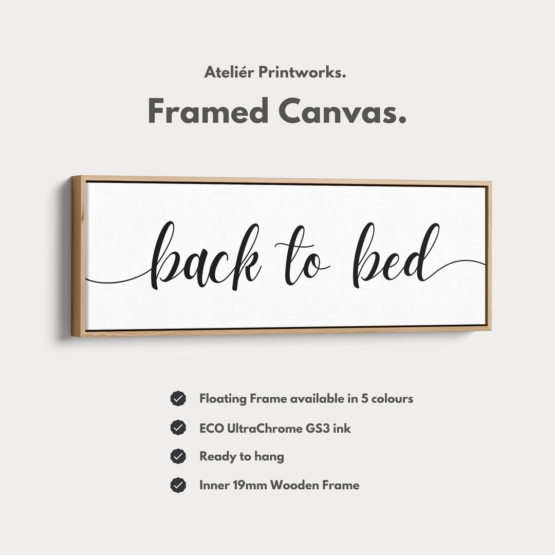 Above Bed Narrow Panoramic Wall Art 'Back to bed' - H0307
