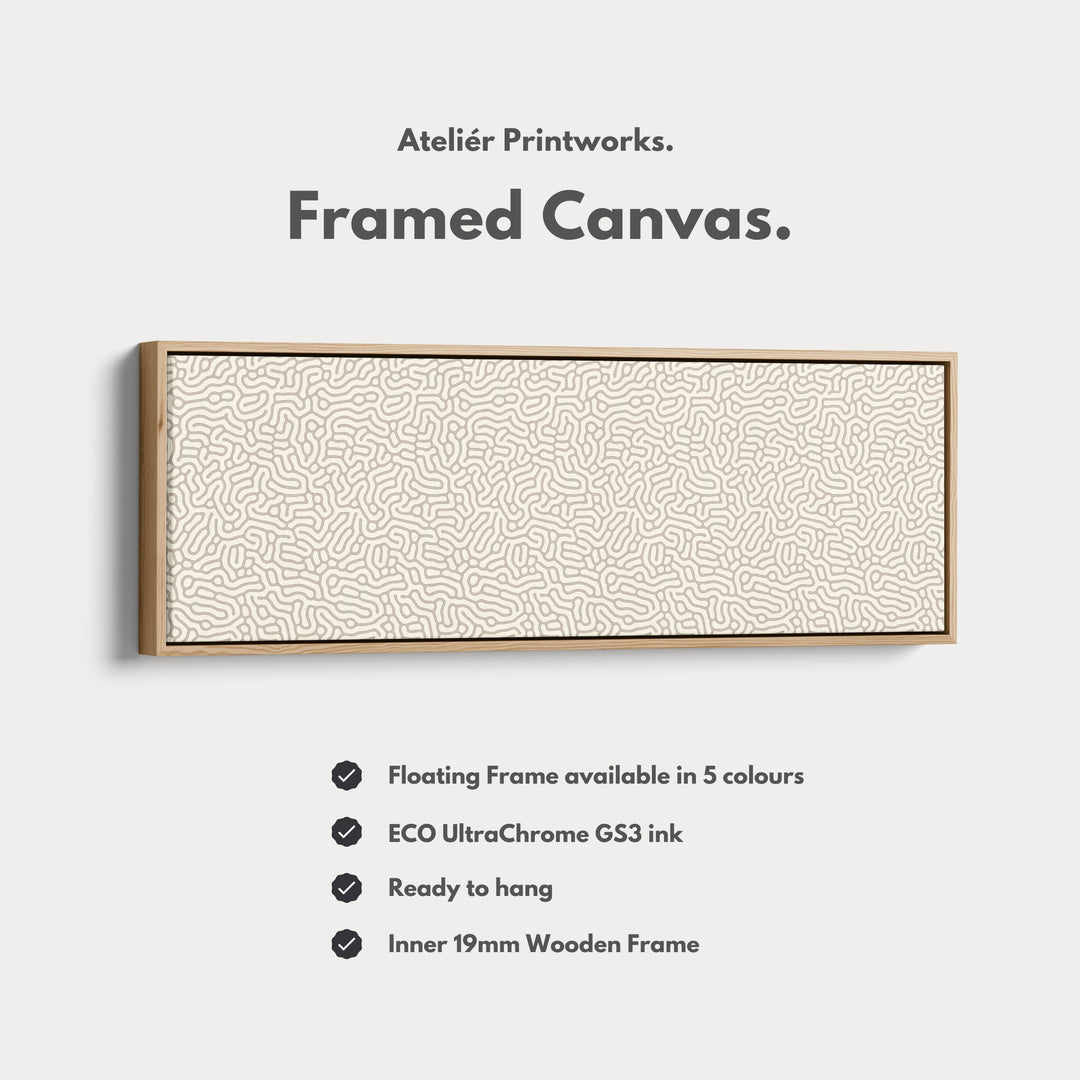 Minimalist Beige Organic Pattern Horizontal Wall Decor - H0256