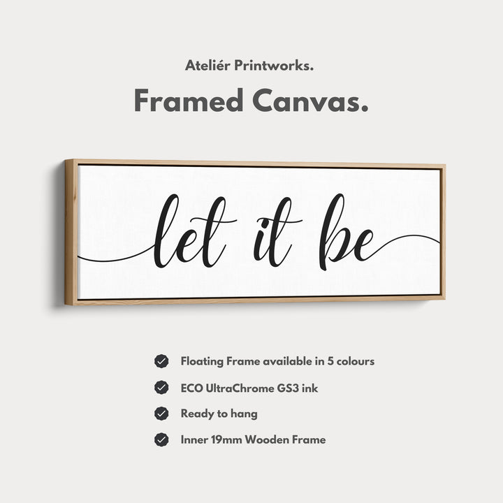 Guest Room Above Bed Wall Decor 'Let It Be' - H0313
