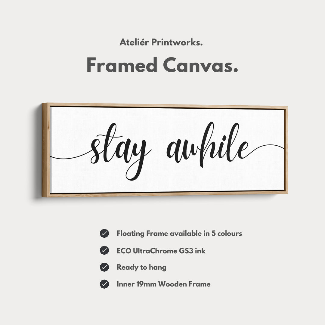 Master Bedroom Above Bed Wall Art - Stay Awhile - H0322