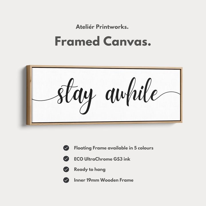 Master Bedroom Above Bed Wall Art - Stay Awhile - H0322