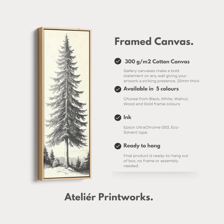 Vintage Pine Tree Vertical Wall Decor - V0241