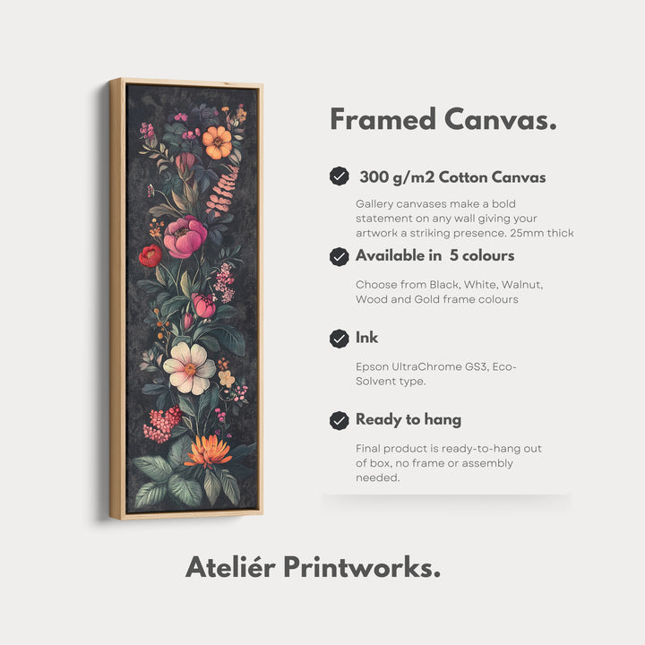 Floral Watercolor Vertical Long Wall Decor - V0254