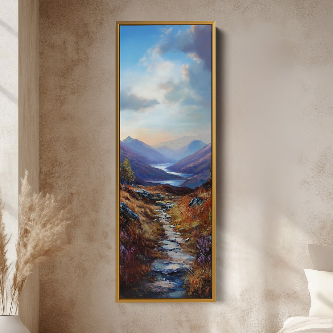 Bergschilderij Hoog Smal Verticaal Kunstwerk