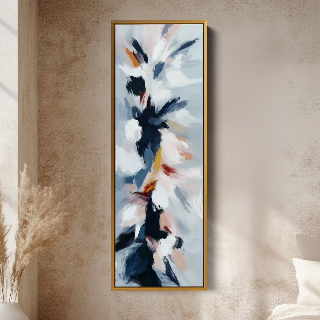 Large Narrow Canvas Abstract Floral Vertical Wall Art