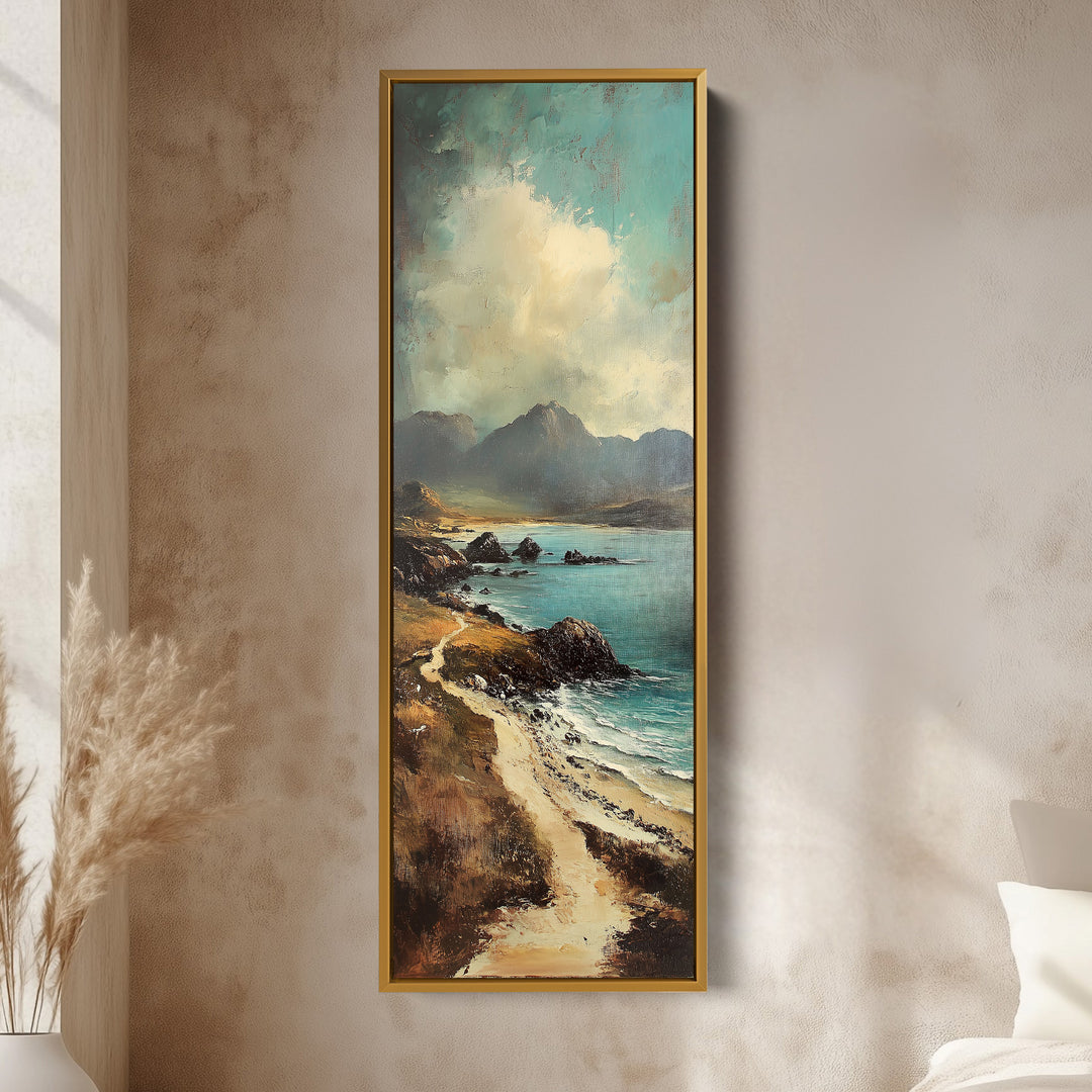 Large Canvas Wall Decor Coastal Tall Narrow Vertical Wall Art