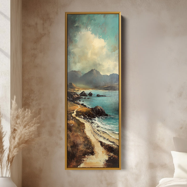 Large Canvas Wall Decor Coastal Tall Narrow Vertical Wall Art