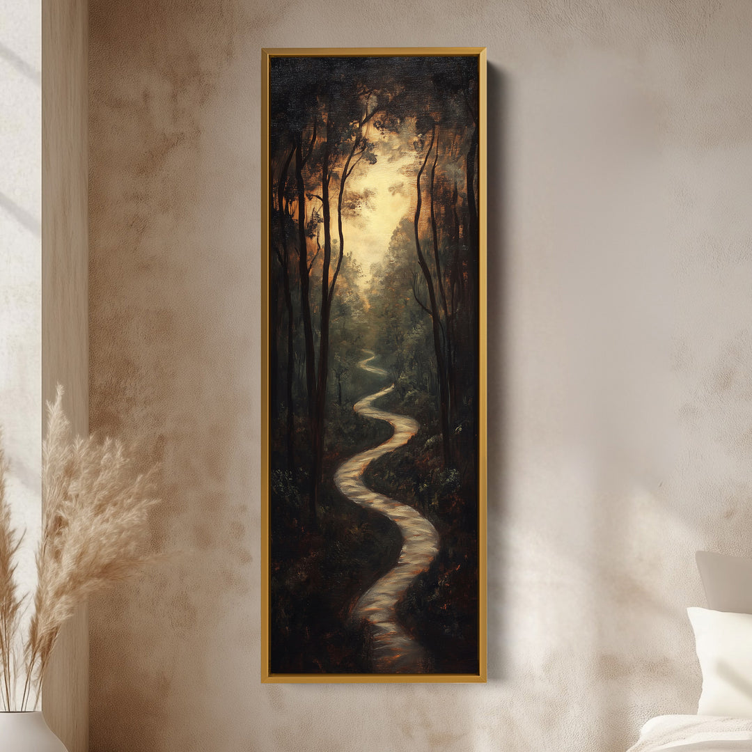 Forest Path Large Vertical Canvas Wall Decor