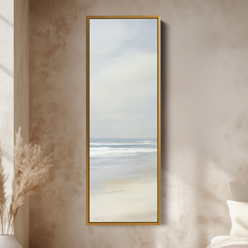 Lange Muurkunst Abstract Strand Groot Canvas Decor