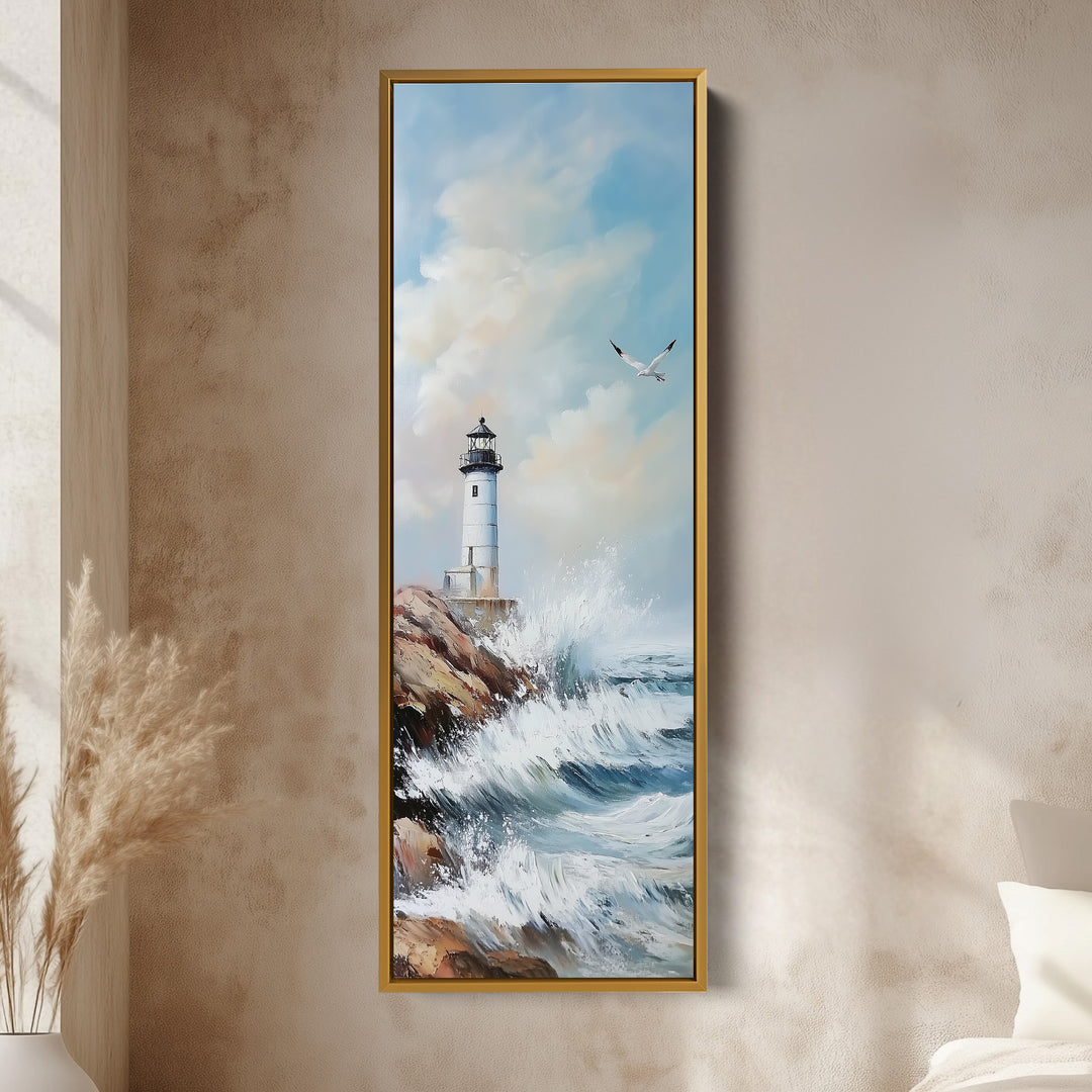Long Vertical Wall Art - Lighthouse Big Large Picture Decor