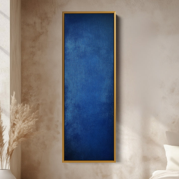 Vertical Wall Art Blue - Living Room Tall Long Narrow Vertical Wall Decor