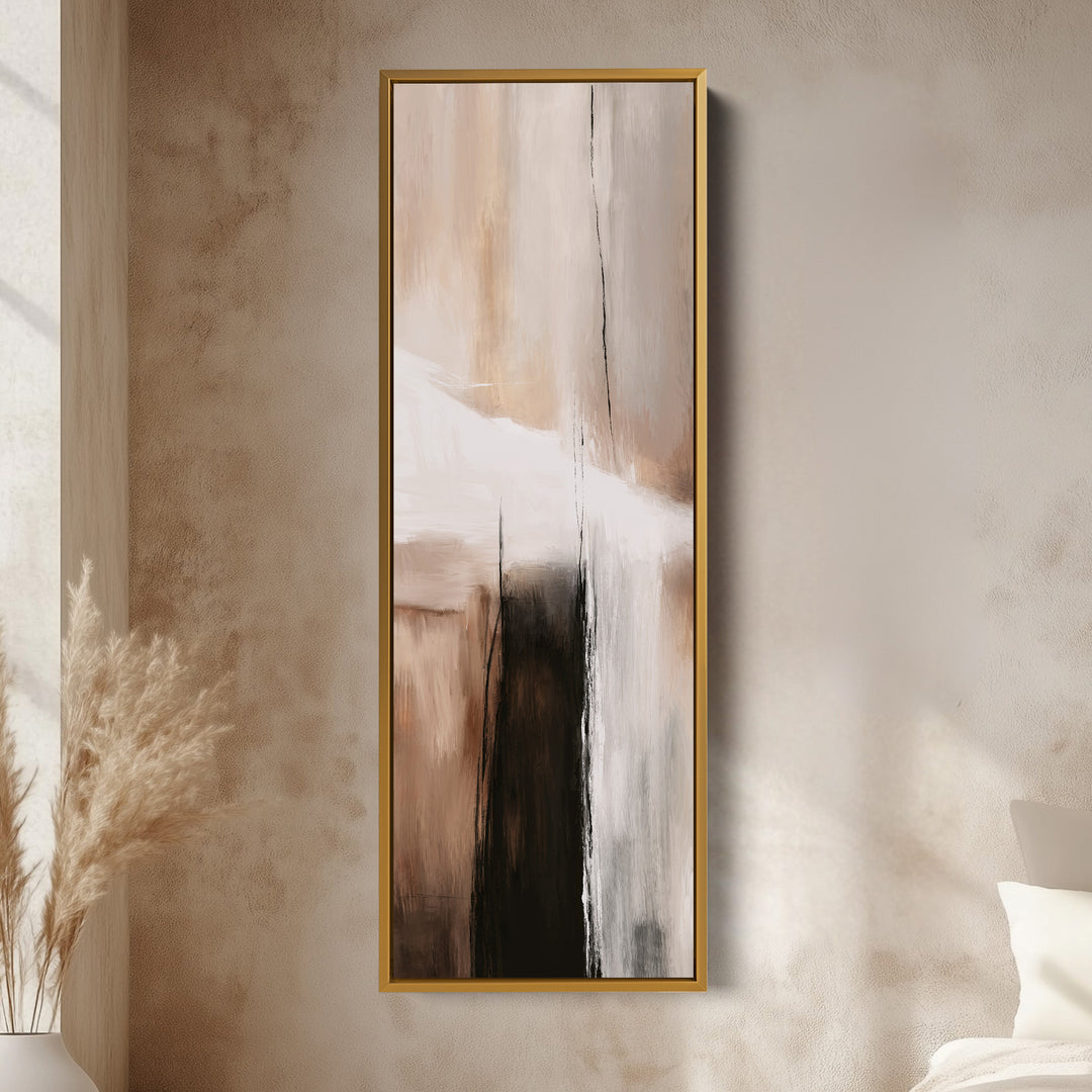 Neutral Abstract Large Canvas Long Narrow Vertical Wall Art Decor