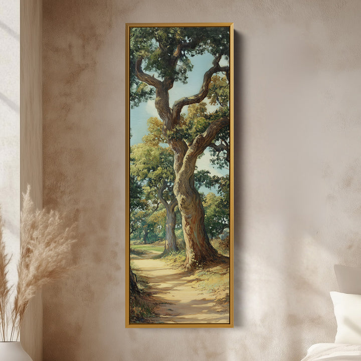 Art mural sur toile étroite encadrée Woodland pour salon