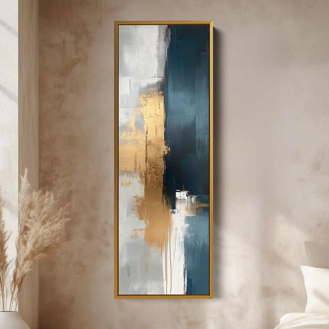 Tall Skinny Gold Abstract Wall Decor