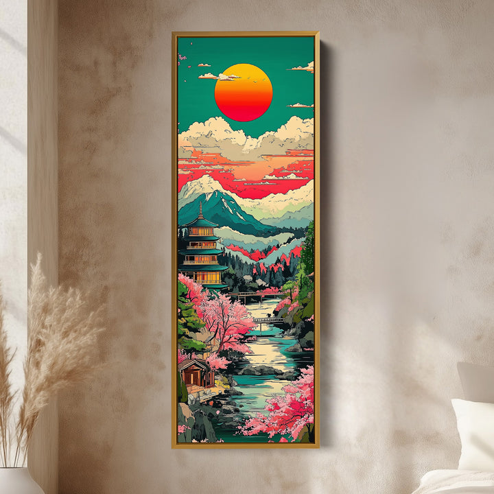 Japanese Landscape Vertical Wall Art