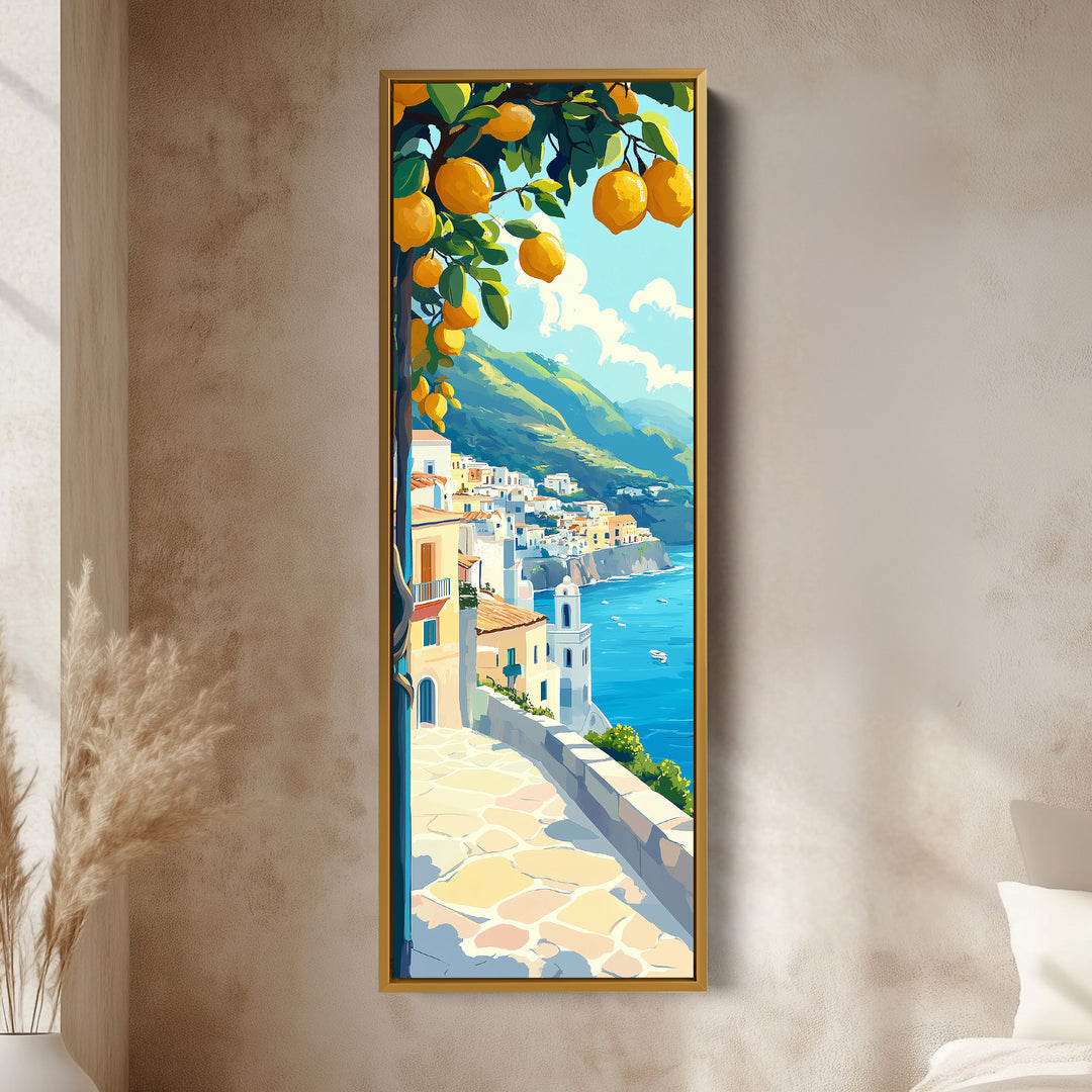 Amalfi Coast Tall Narrow Vertical Wall Art