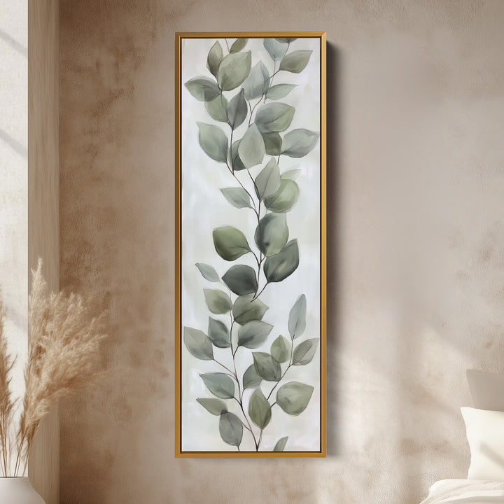 Eucalyptus Leaves Vertical Wall Art