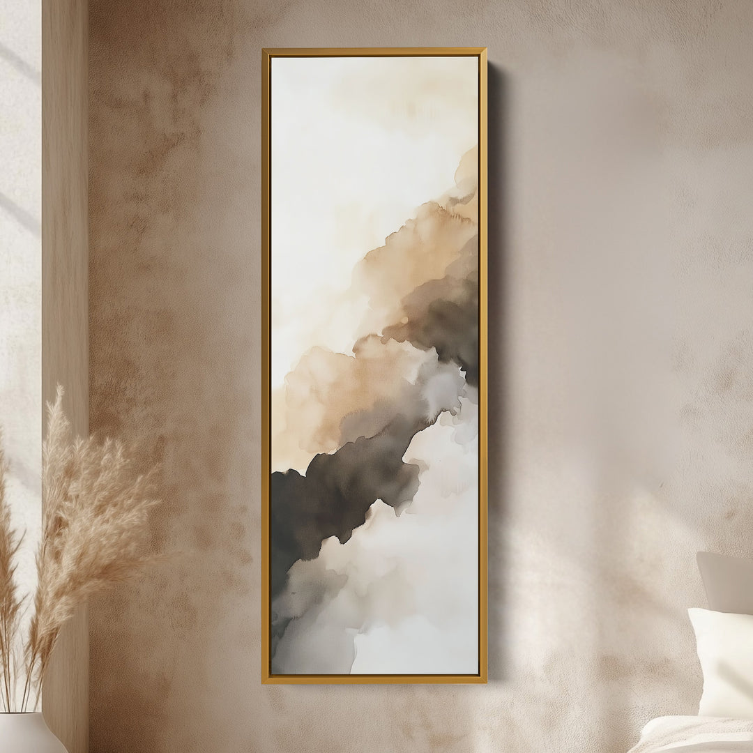 Abstract Brown Cloud Vertical Long Wall Decor