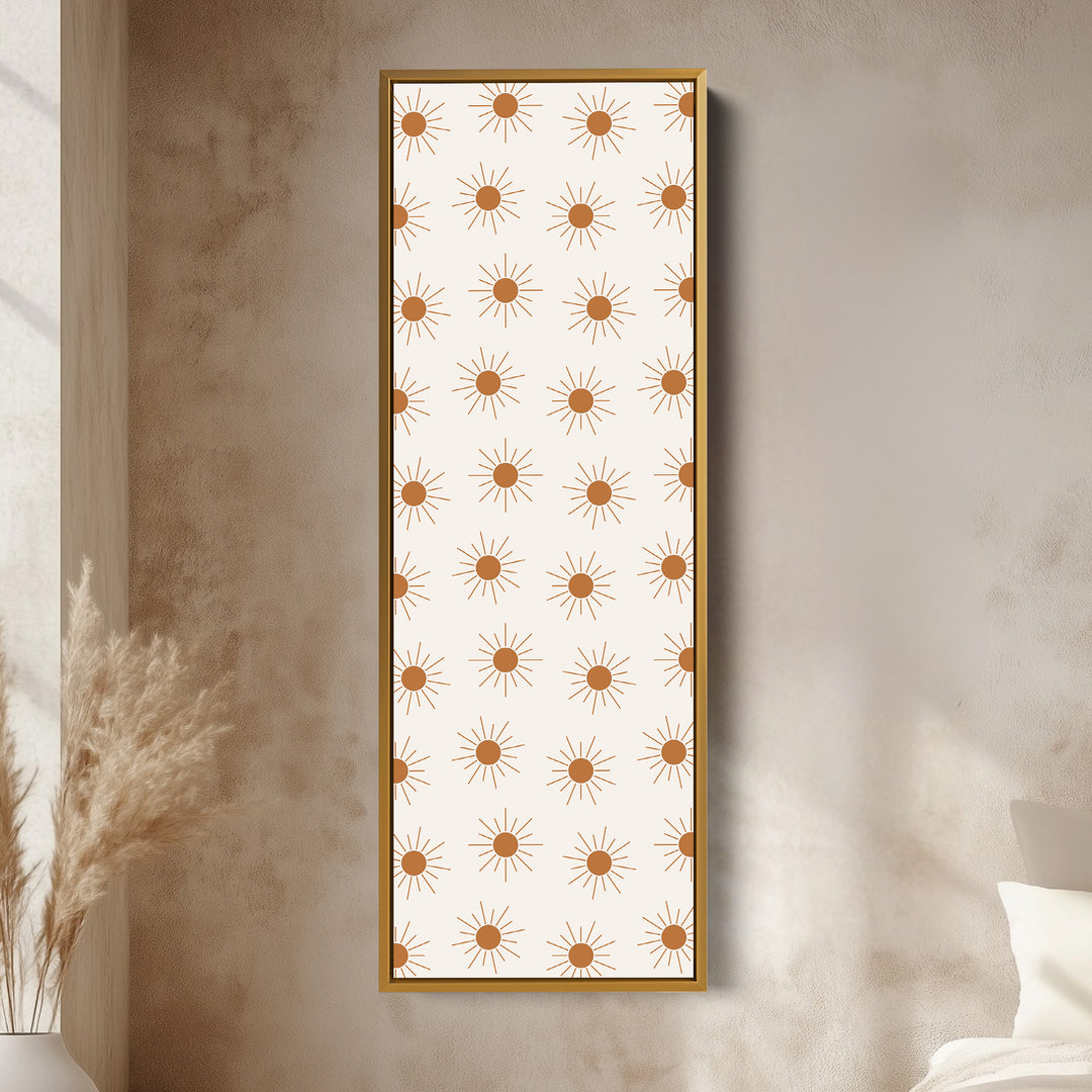 Art mural vertical long Boho Soleil Art mural